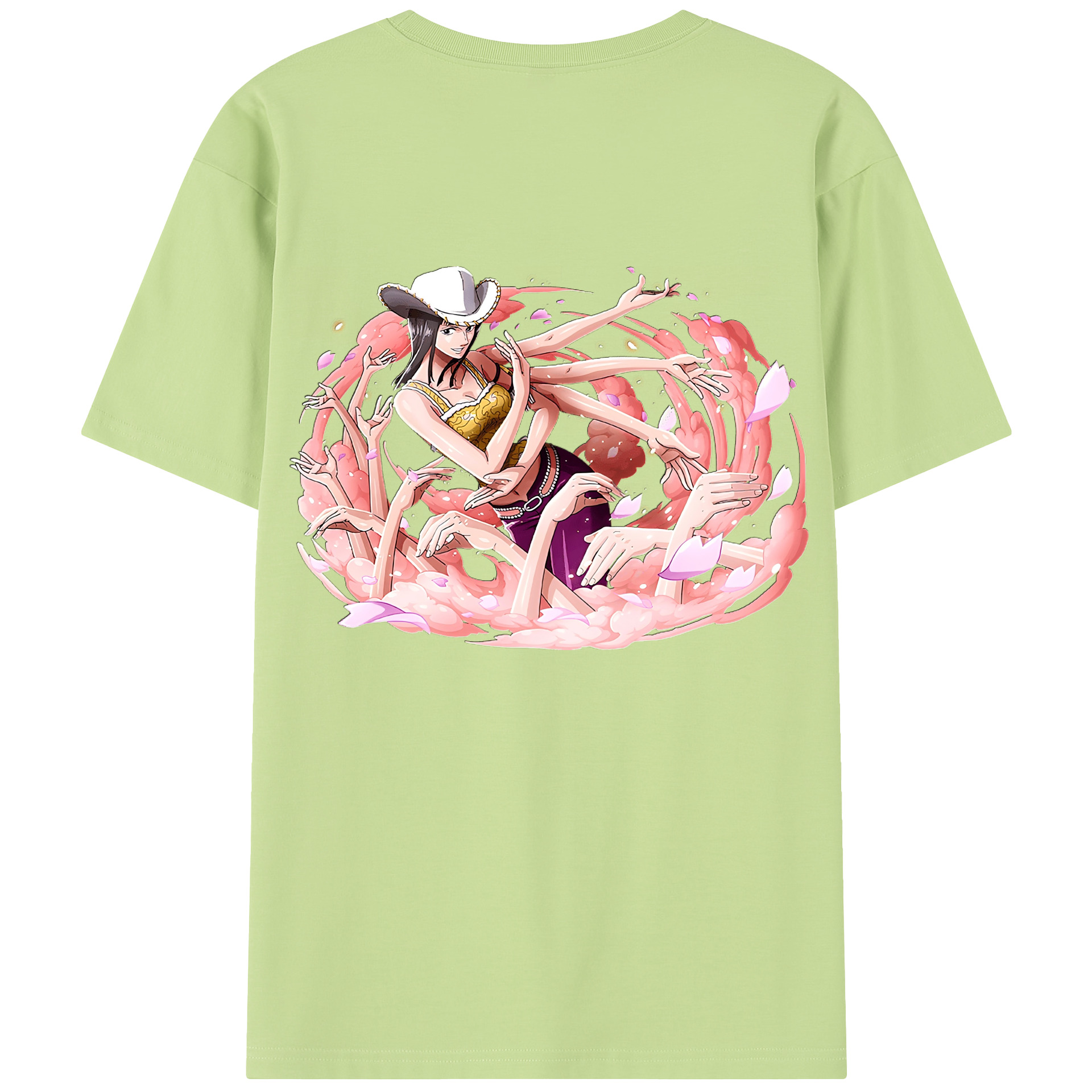ワンピース ニコ・ロビン ONE PIECE Nico Robin 綿100％半袖Tシャツ（背面プリント）